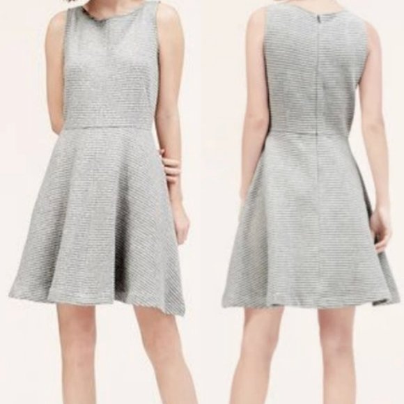 Ann Taylor LOFT Striped Rib Ottoman Flare Dress - Picture 2 of 7